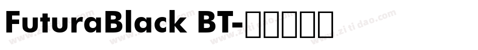 FuturaBlack BT字体转换